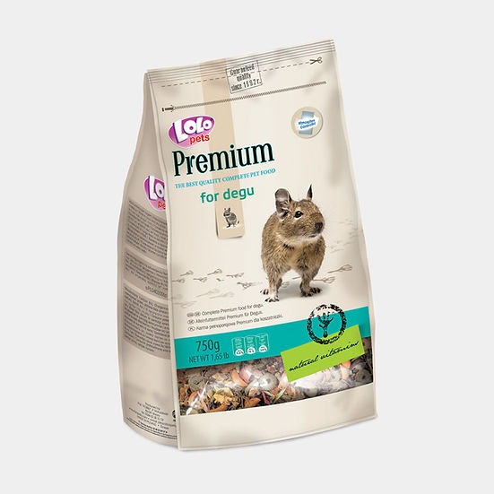 Повнораційний корм для дегу з натуральними вітамінами LoLo Pets Premium Food Degu