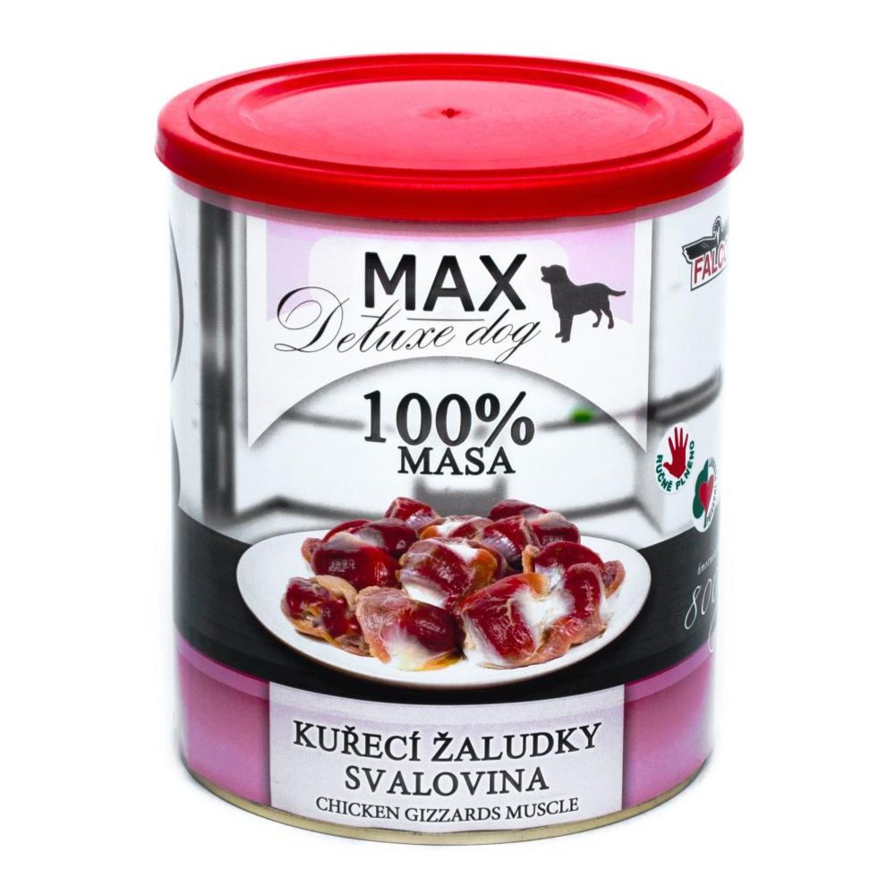 Консервоване м'ясо для собак Курячі Шлунки FALCO MAX Deluxe Dog 100% Meat Chicken Gizzards Muscle