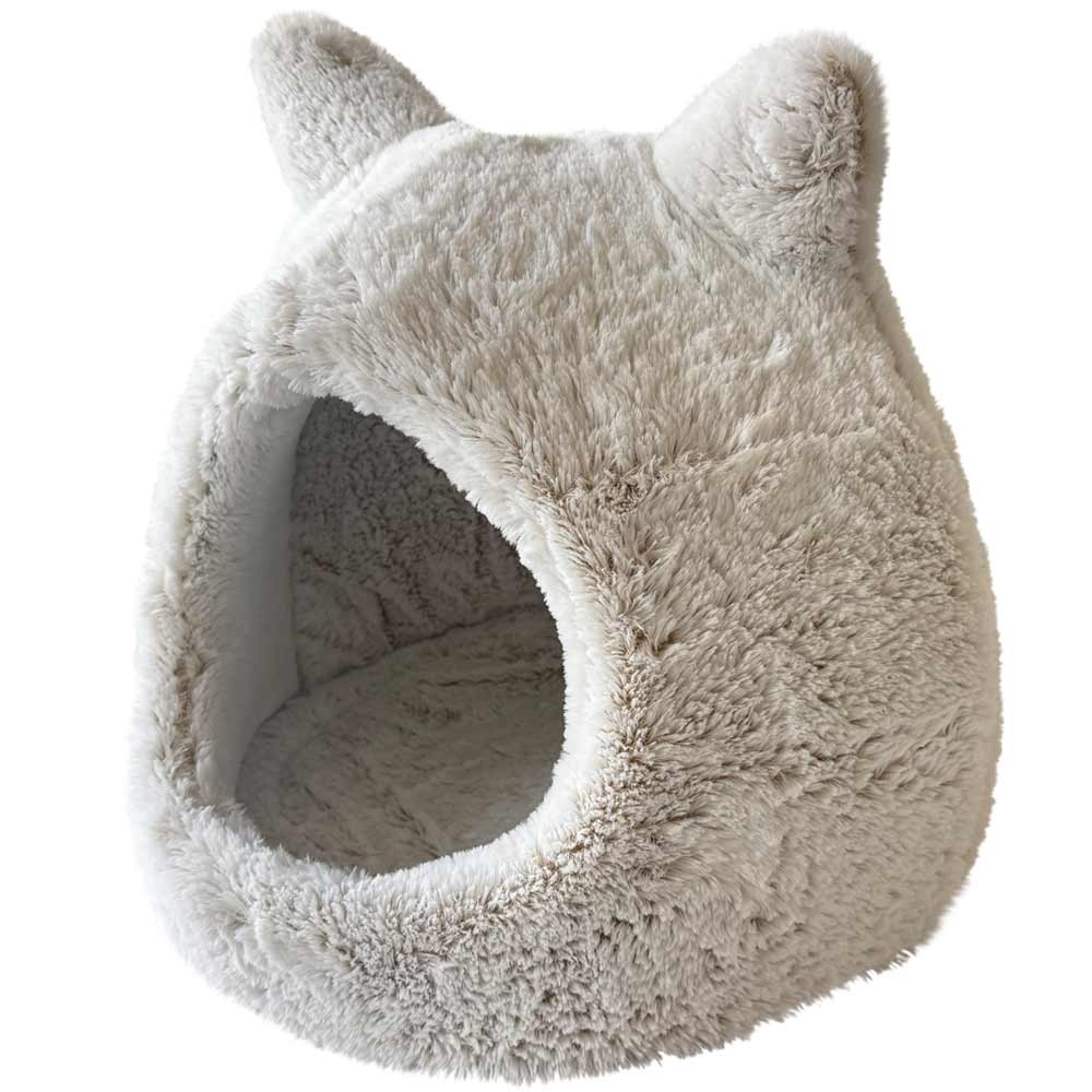 Антиковзкий плюшевий будиночок для котів зі знімною подушкою Cat House Nobby