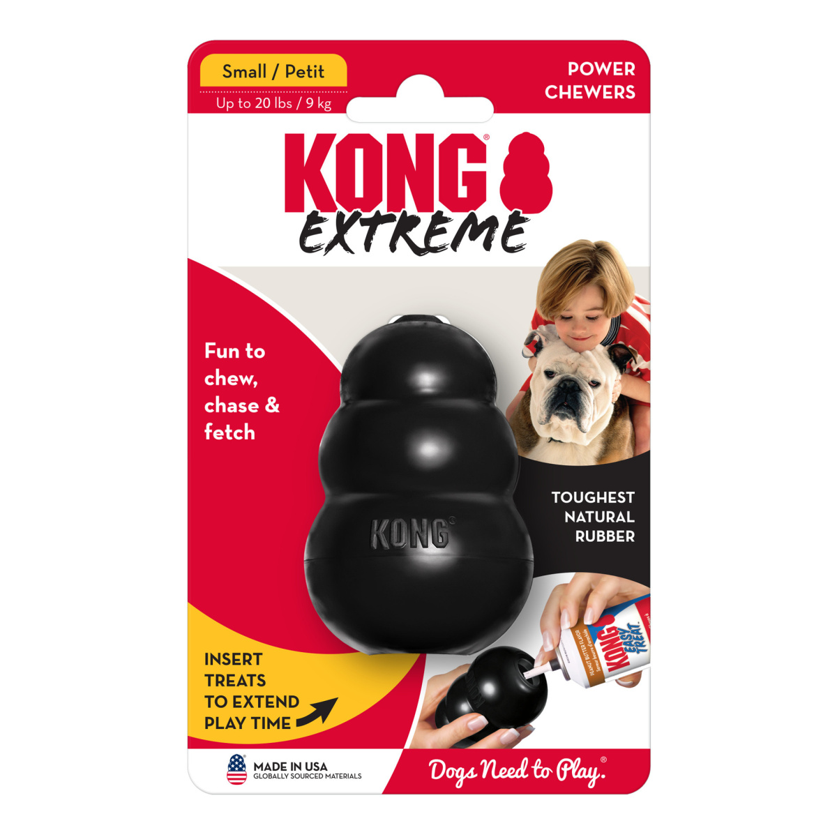 KONG Extreme Розвиваюча іграшка для собак Надміцний КОНГ для ласощів