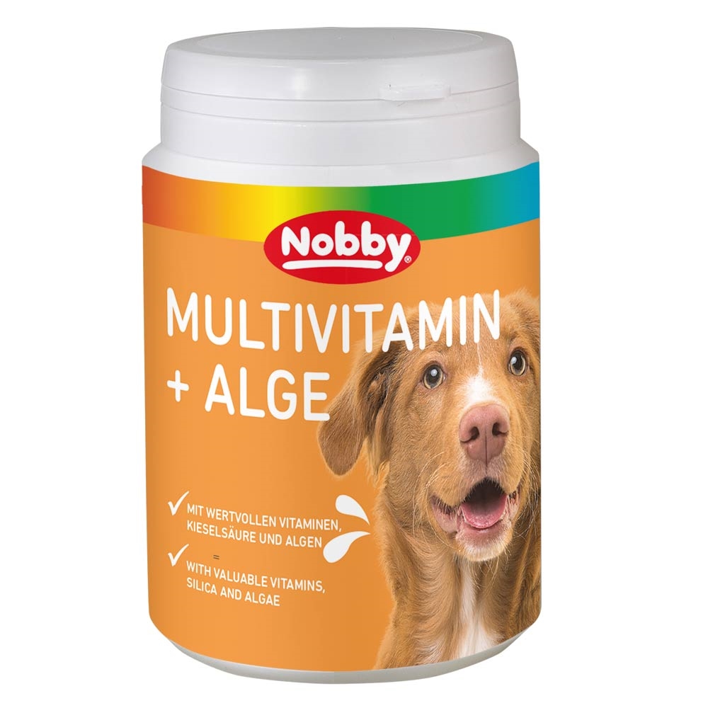 Мультивитаминная добавка с кремниевой кислотой и водорослями для собак MultiVitamin + Alge Dog Nobby