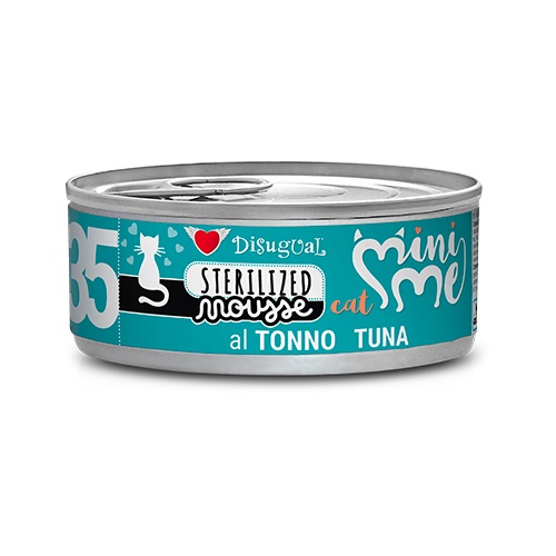 Безглютеновая консерва для стерилизованных кошек Мусс из Тунца Disugual Mini Me Mousse Sterilized Cat 96% Protein Tuna