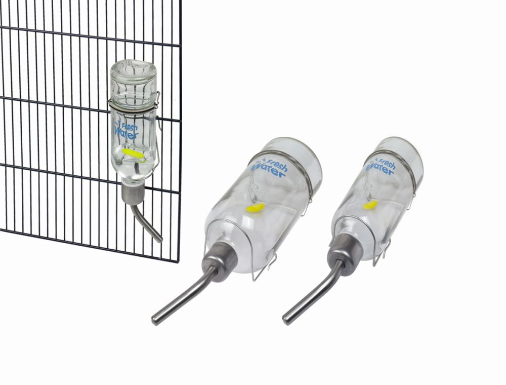 Кулькова скляна напувалка з тримачем для гризуна Fresh Water Nobby