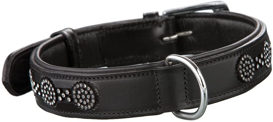 Кожаный мягкий ошейник со стразами для собак Leather Sakima Collar Nobby Кожаный мягкий ошейник со стразами для собак Leather Sakima Collar Nobby