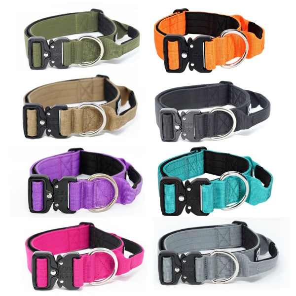 Професійний посилений нашийник з ручкою та ривковим замком для собак BullyBillows Combat Collar Handle 4 cm