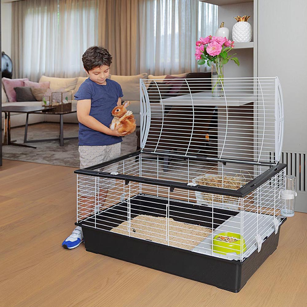 Клетка для кроликов и морских свинок с поилкой, кормушкой и домиком Casita 100 Ferplast