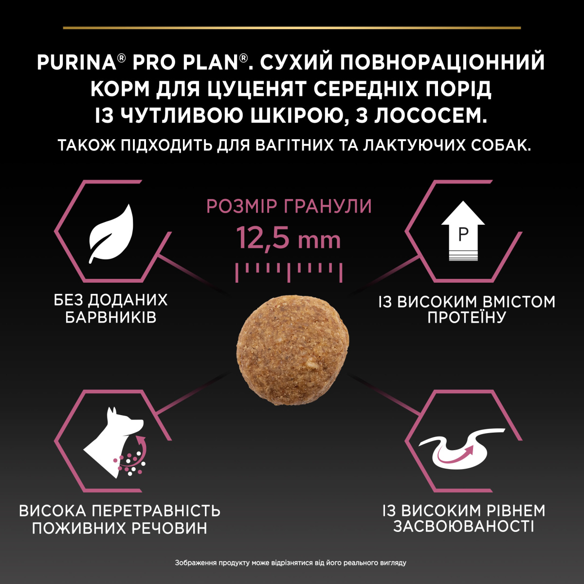 Сухой корм для щенков средних пород с чувствительной кожей с Лососем Purina Pro Plan Medium Puppy Sensitive Skin Salmon