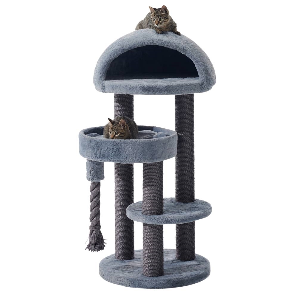 Багаторівневий ігровий комплекс-кігтеточка з будиночком та лазалкою для котів Lita Nobby