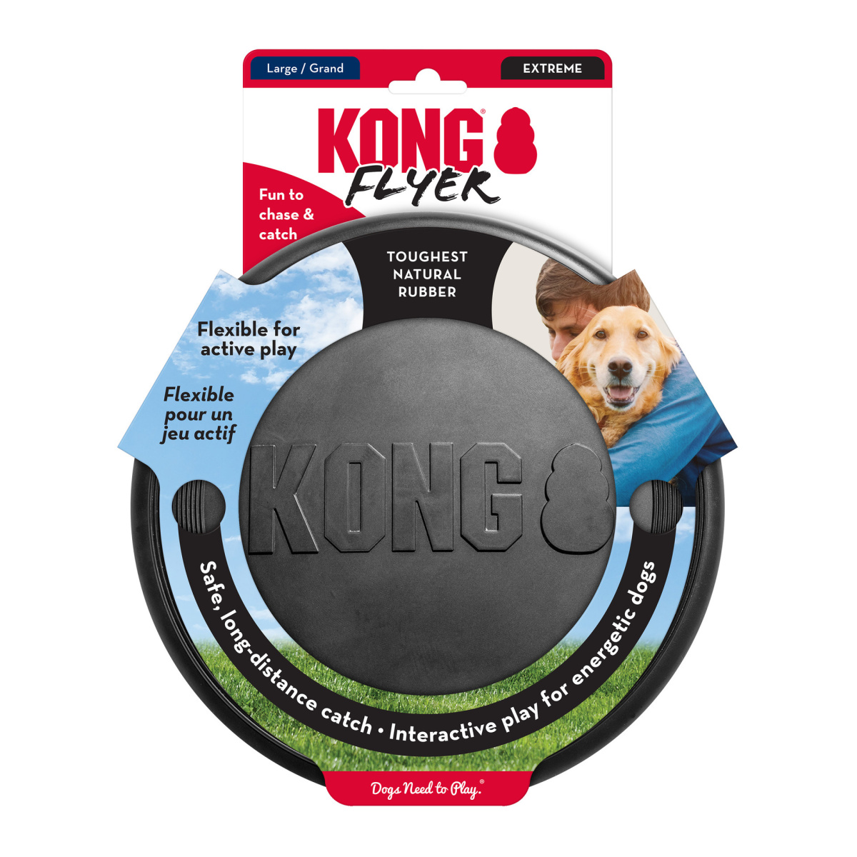 KONG Extreme Flyer Антивандальная игрушка для собак Сверхпрочный Летающий диск