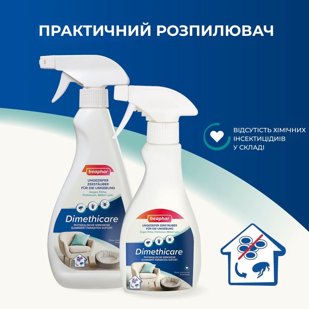 Спрей для обробки приміщень від паразитів Beaphar Dimethicare Anti-Flea Spray Спрей для обробки приміщень від паразитів Beaphar Dimethicare Anti-Flea Spray