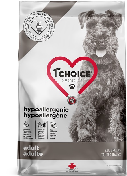 Безглютеновый сухой корм с уткой для собак склонных к аллергии 1st Choice Hypoallergenic Adult All Breeds Duck