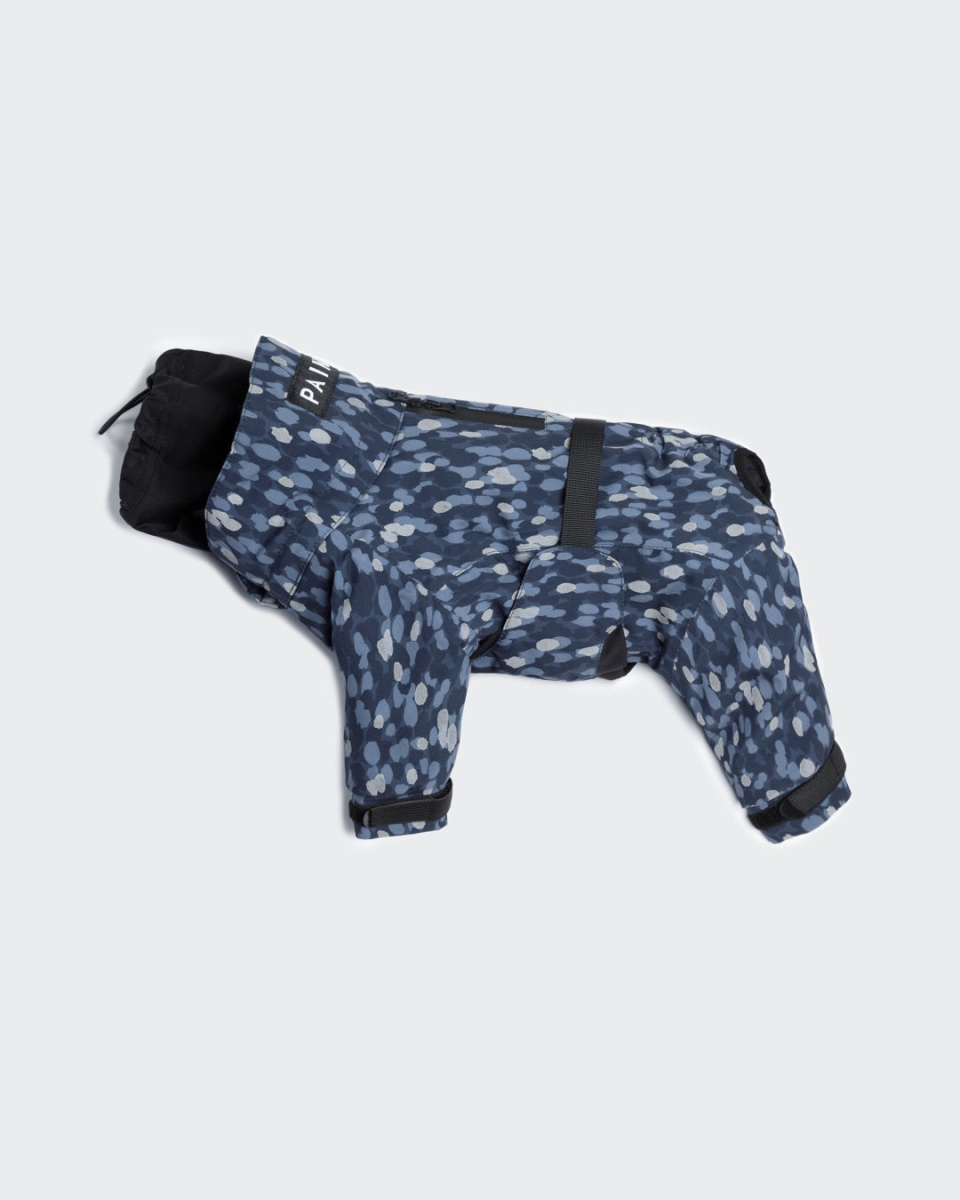 Водонепроницаемый зимний костюм со светоотражающим узором для собак PAIKKA Winter Suit Blue