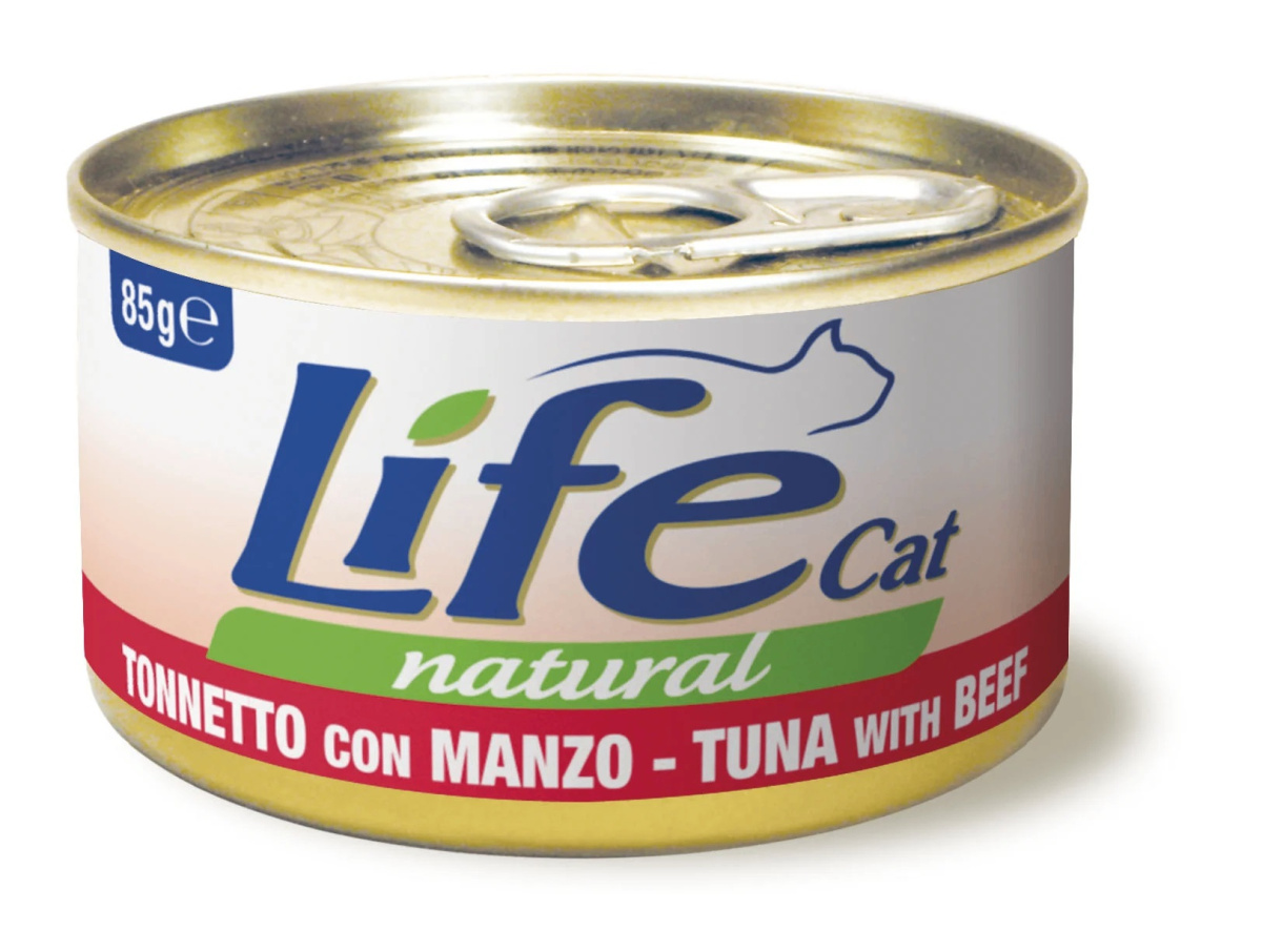 Консерва для кошек Тунец с Говядиной Life Cat Natural Tuna & Beef