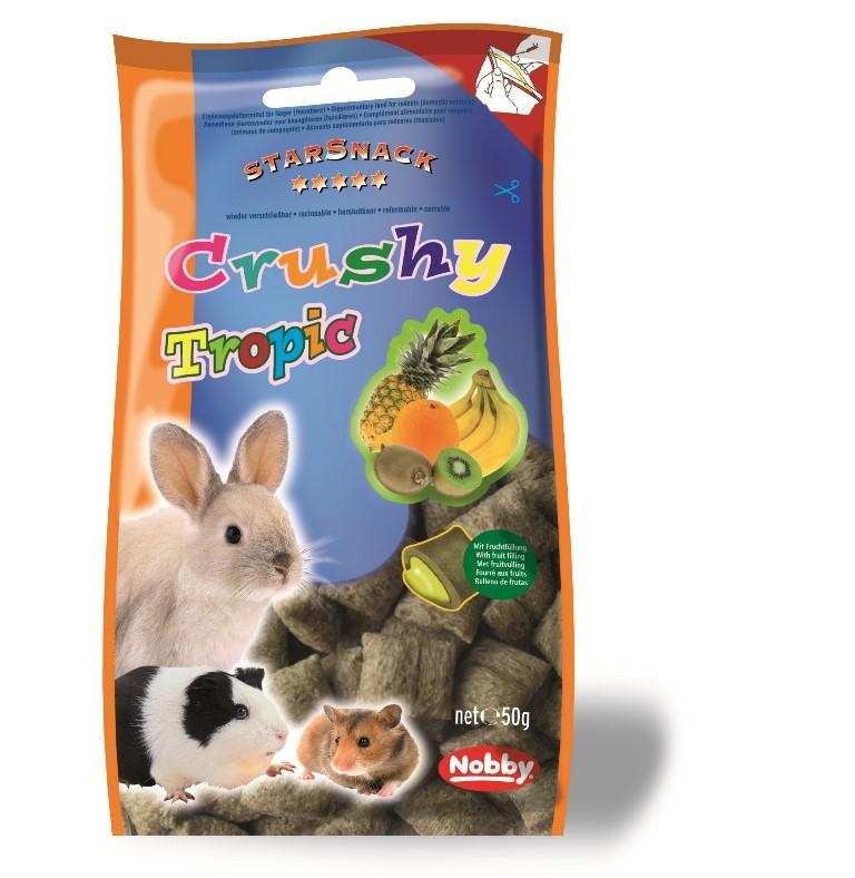 Ласощі для гризунів Подушечки з Тропічними Фруктами Nobby StarSnack Crushy Tropic