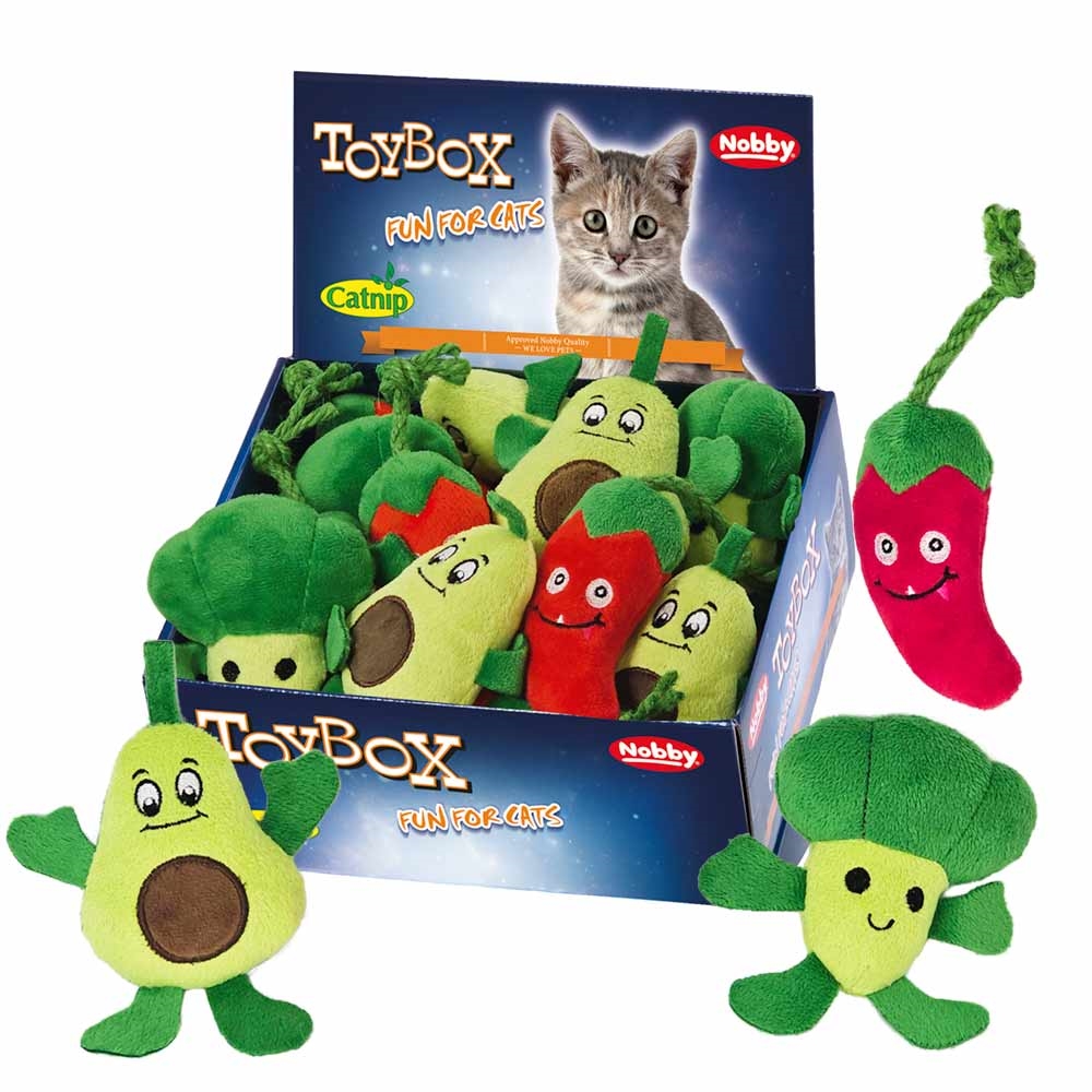 М'яка іграшка для котів ТоyBox Плюшеві Овочі з котячою м'ятою Plush Catnip Nobby