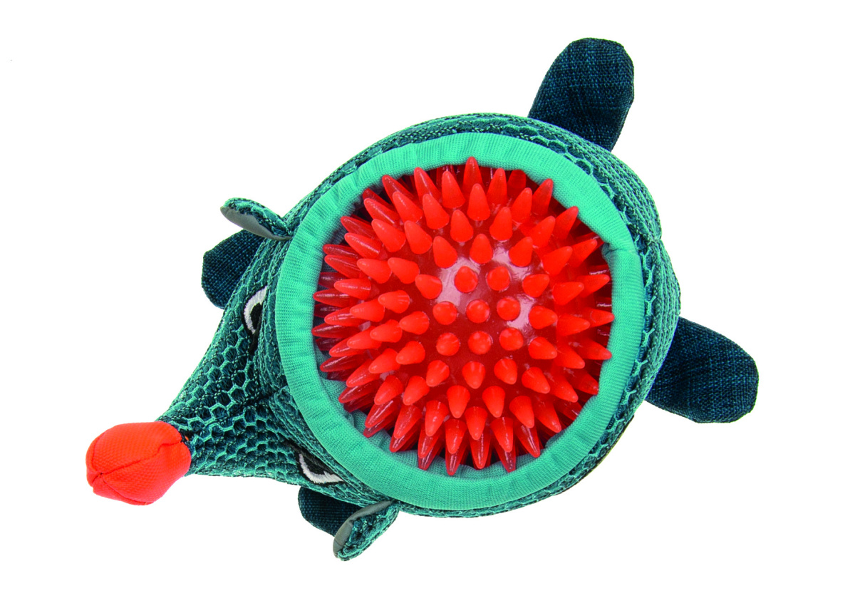 Игрушка для ухода за зубами собак Ёжик с пищалкой и шипованным мячиком Imac 2 in 1 Dental Hedgehog