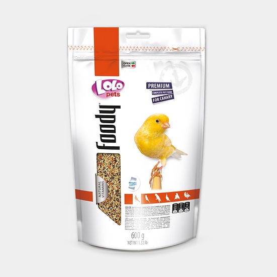 Повнораційний корм для канарок з натуральними вітамінами LoLo Pets Foody Canary