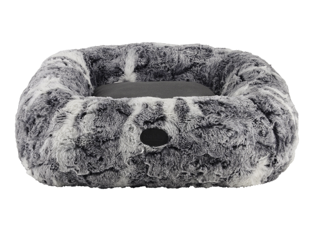 Меховая квадратная лежанка с двусторонней подушкой для собак и котов Citra Nobby