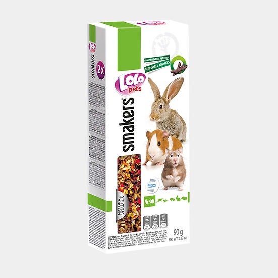 Лакомства для грызунов и кроликов с плодами рожкового дерева LoLo Pets Smakers Rodents & Rabbit Carob