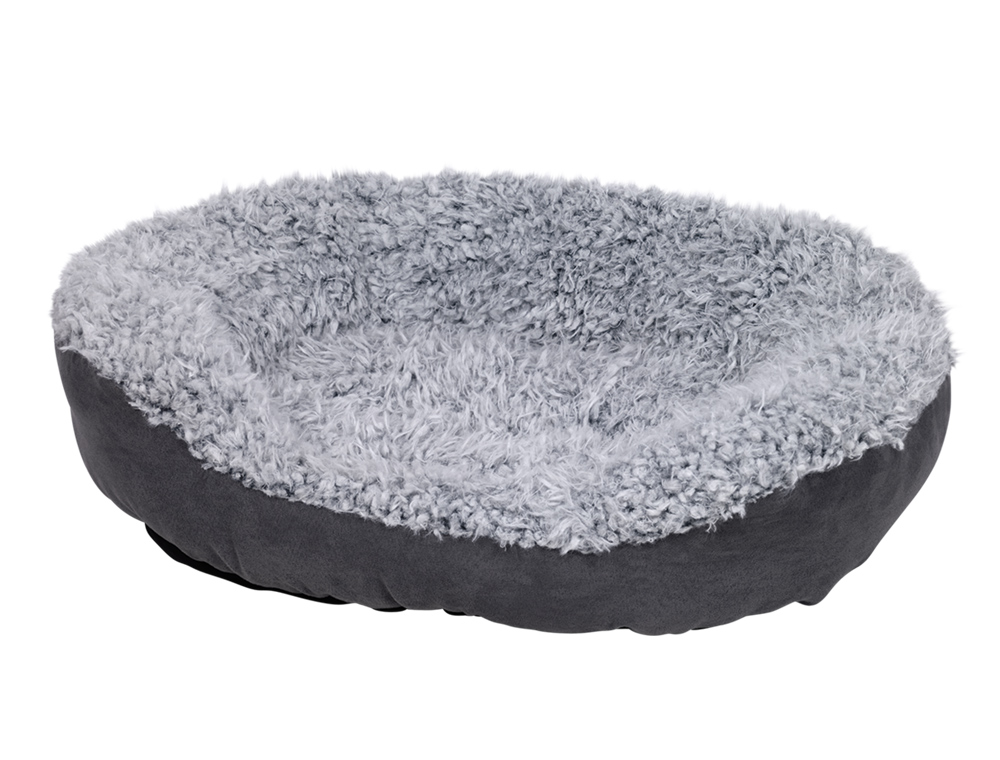 Хутряна овальна лежанка із бортиками для собак та котів Nanda Nobby Хутряна овальна лежанка із бортиками для собак та котів Nanda Nobby