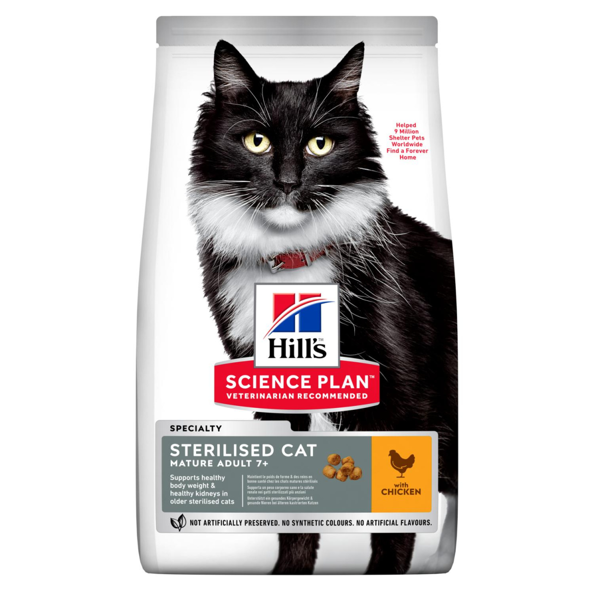 Сухой корм с курицей для зрелых стерилизованных котов Hill's Science Plan Cat Sterilised Mature Adult 7+ Chicken