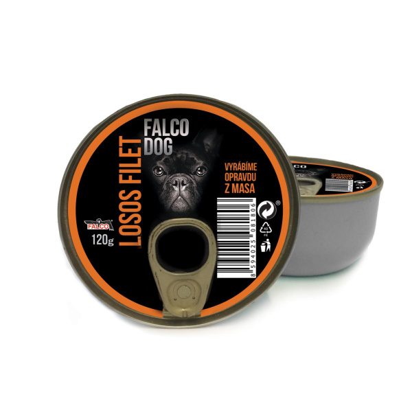 Консервоване добірне м'ясо для собак маленьких порід Філе Лосося FALCO DOG 100% Meat Salmon
