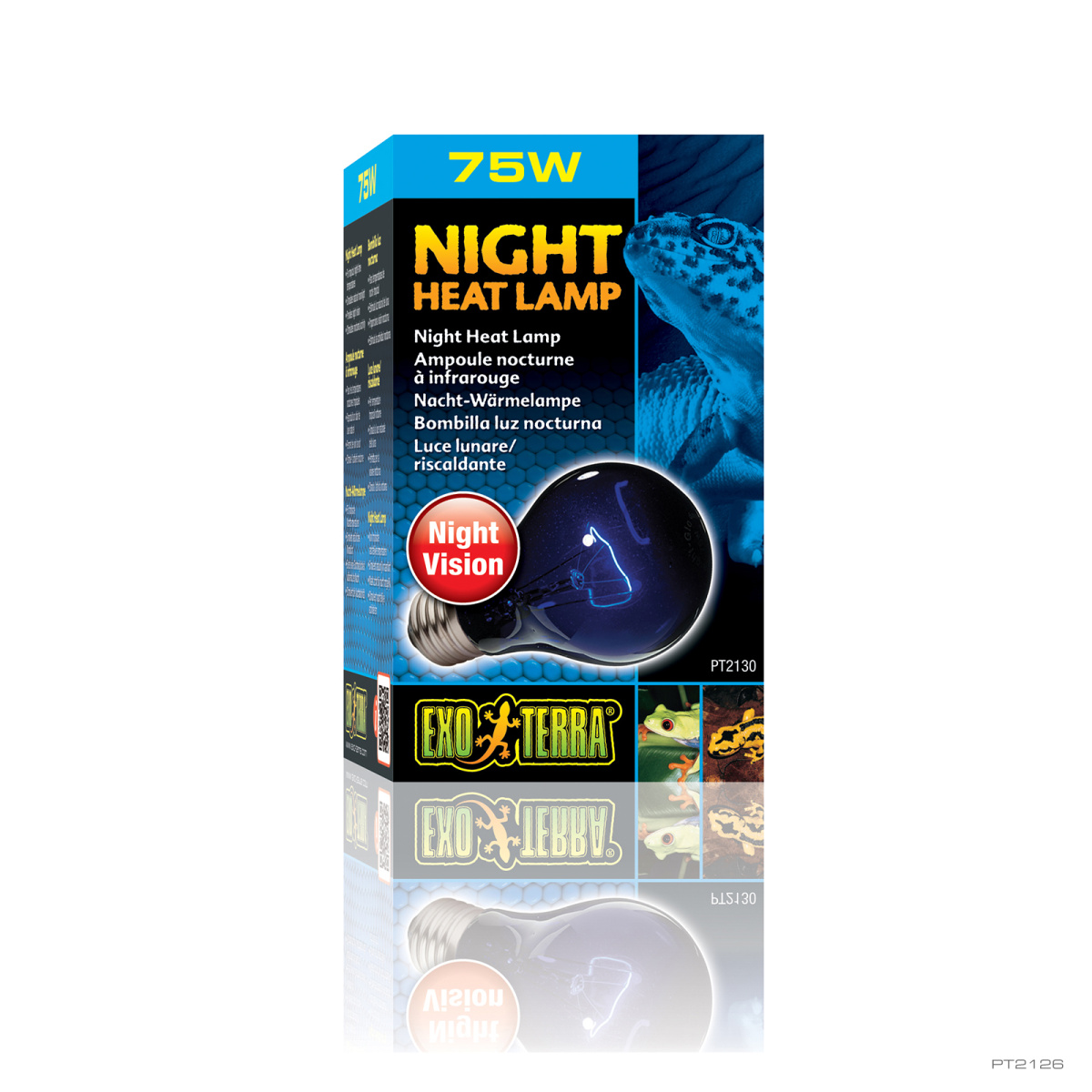 Нічна лампа місячного світла для тераріума Exo Terra Heat Lamp Night 75W Нічна лампа місячного світла для тераріума Exo Terra Heat Lamp Night 75W