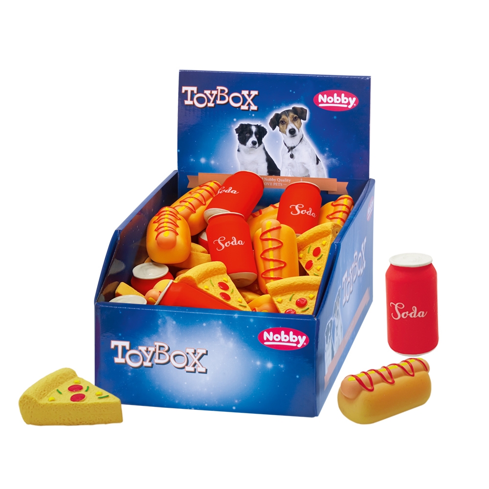 Игрушка с пищалкой для собак ToyBox Фастфуд Latex Nobby