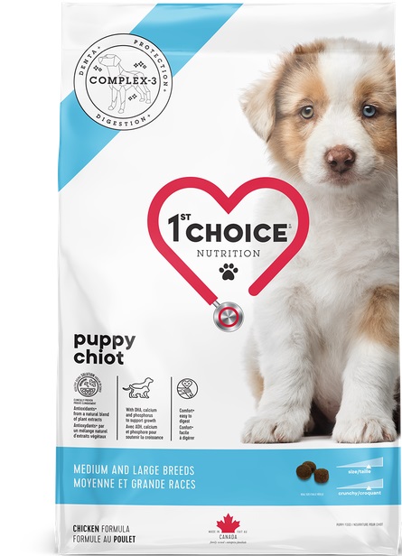 Сухой корм с курицей для щенков средних и крупных пород в возрасте от 2 до 14 месяцев 1st Choice Medium & Large Puppy