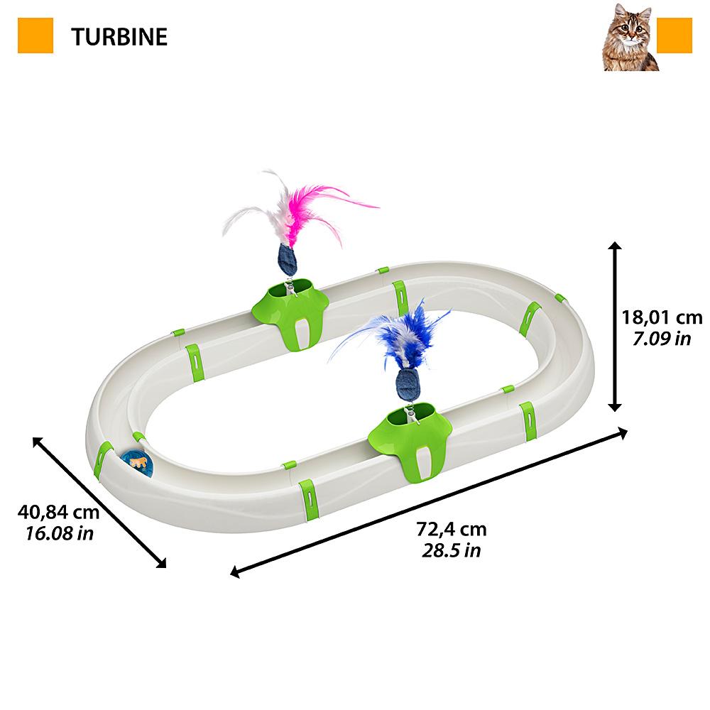 Інтерактивна іграшка для котів Кототрек з кулькою що світиться Turbine Circuit Ferplast