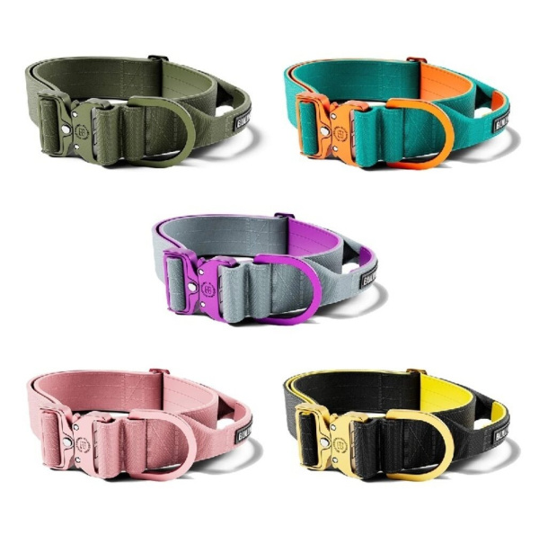 Широкий тактический ошейник с усиленным замком для собак BullyBillows Lighter Combat Collar Handle 5 cm