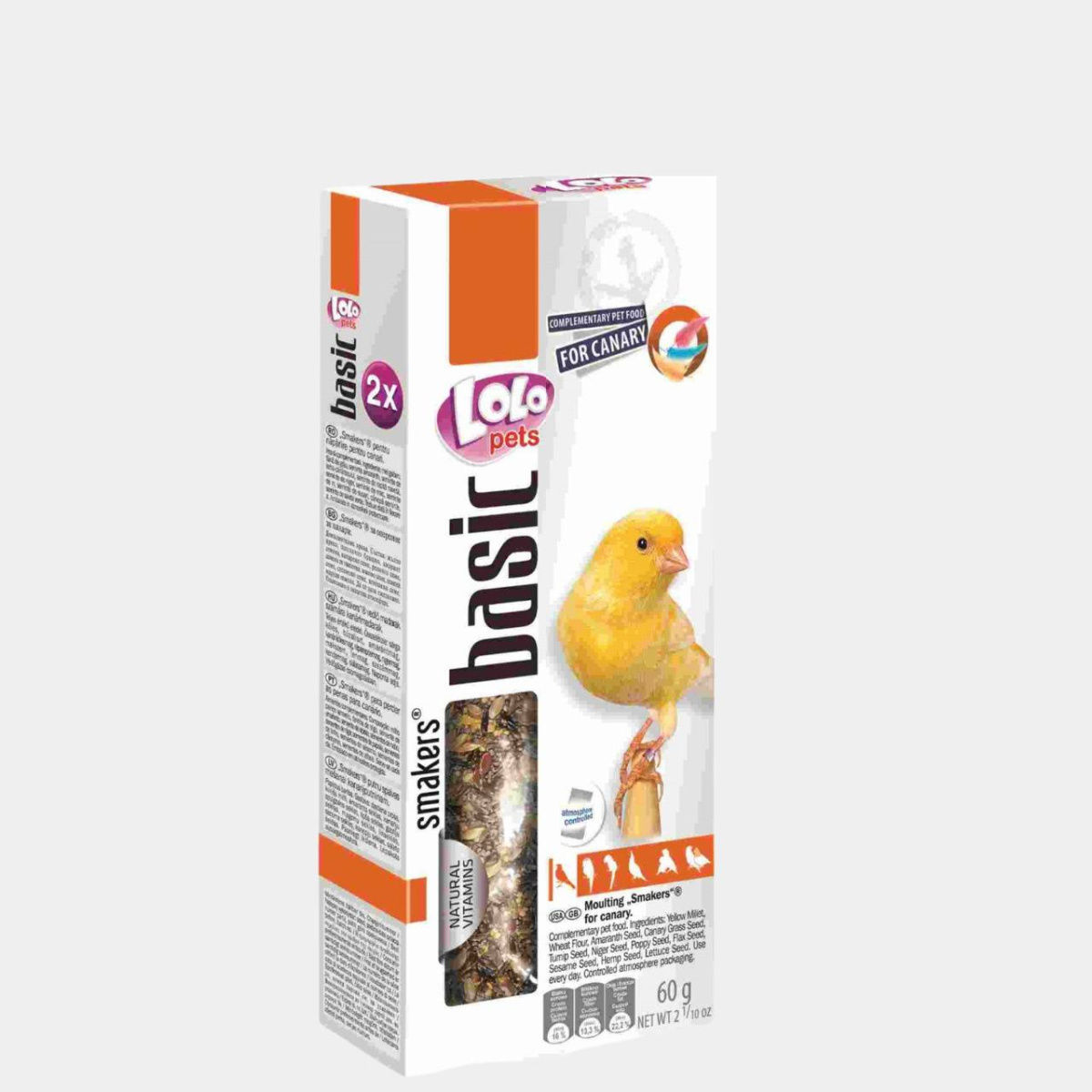 Лакомства для канареек в период линьки Витаминизированные палочки LoLo Pets Smakers Canary Molt Лакомства для канареек в период линьки Витаминизированные палочки LoLo Pets Smakers Canary Molt