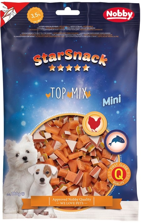 Ласощі для цуценят та маленьких собак з Куркою та Лососем Nobby StarSnack Mini Top Mix