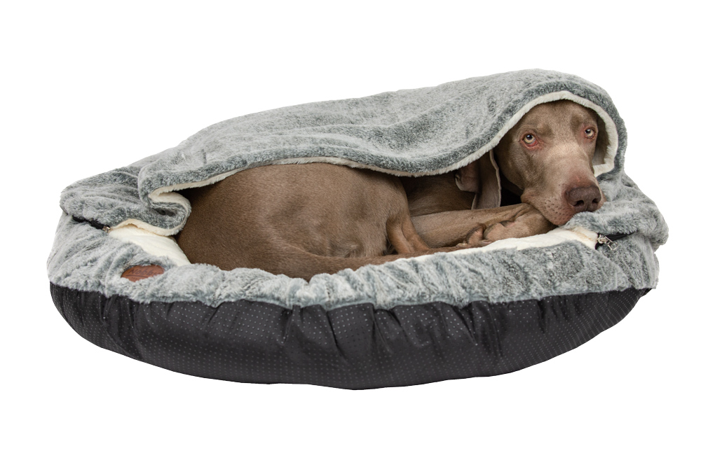 Антискользящая лежанка-подушка с теплым одеялом для собак Cuddly Nobby