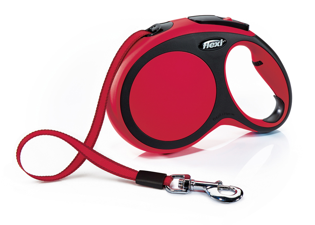 Поводок-рулетка для собак крупных пород весом до 50 кг Flexi New Comfort L Tape лента 8 m