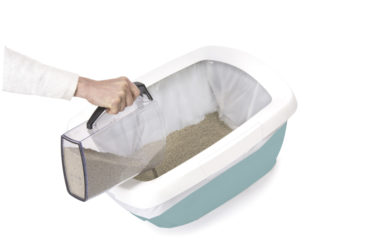 Туалет с высокими бортиками и ободком для котов Imac Funny