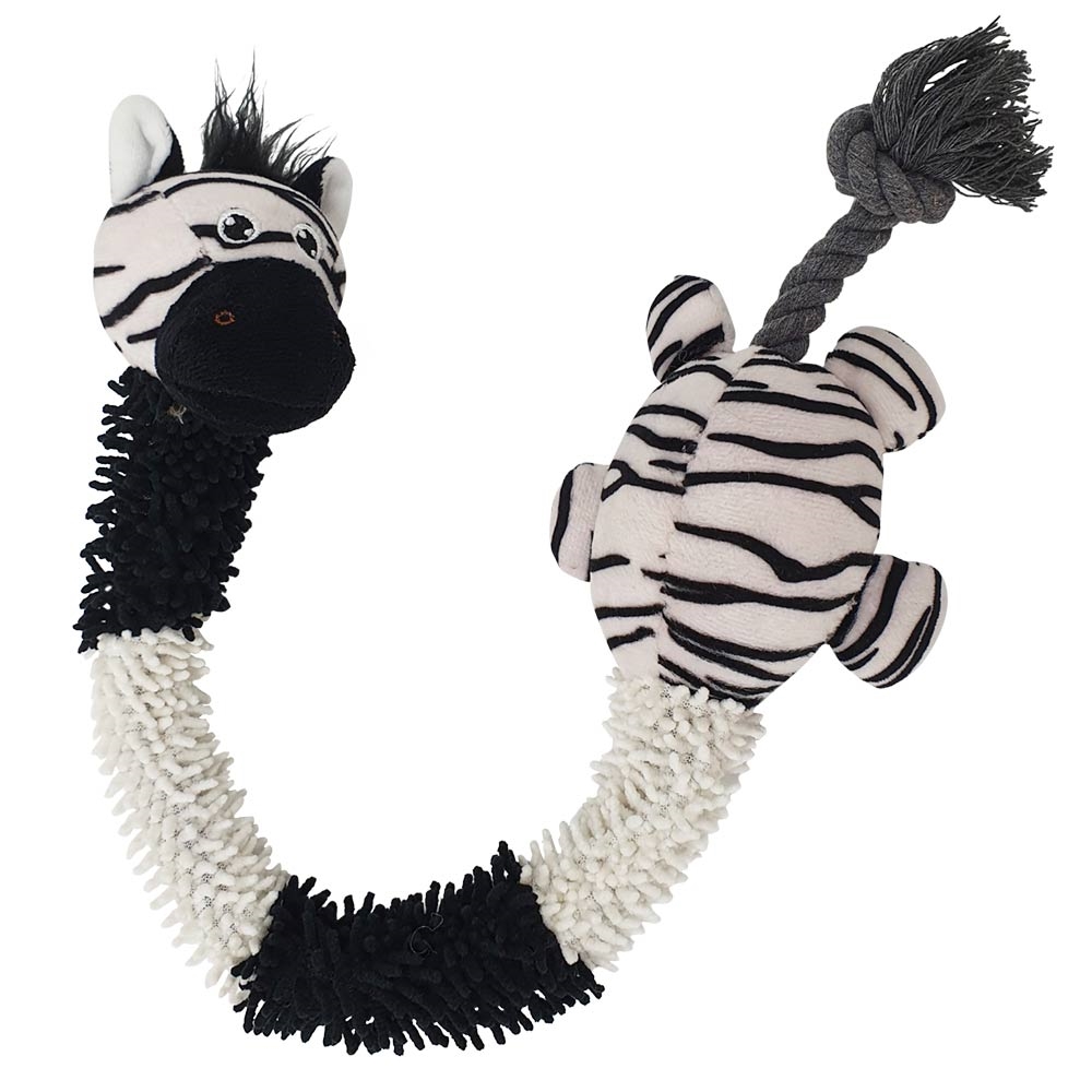 Мягкая игрушка для собак Плюшевая Зебра с внутренним канатом Plush & Rope Nobby Мягкая игрушка для собак Плюшевая Зебра с внутренним канатом Plush & Rope Nobby