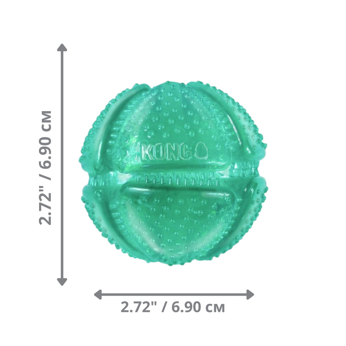 Іграшка для собак М'яч Надміцний для очищення зубів KONG Squeezz Dental Ball