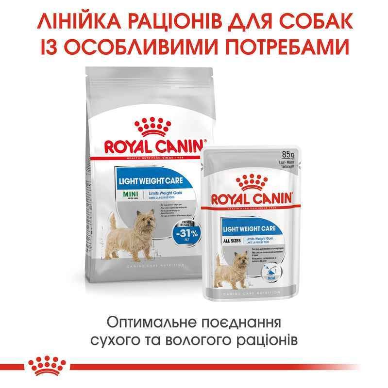 Влажный корм для взрослых собак склонных к лишнему весу Royal Canin Light Weight Care Влажный корм для взрослых собак склонных к лишнему весу Royal Canin Light Weight Care