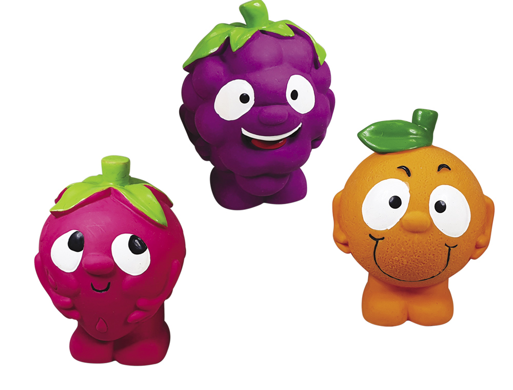 Іграшка для маленьких собак ToyBox Веселі фрукти з пищалкою Latex Nobby