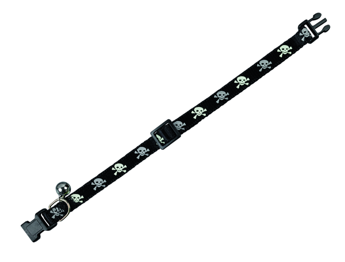 Нейлоновий нашийник для кішок із дзвіночком Черепа Scull Cat Collar Nobby Нейлоновий нашийник для кішок із дзвіночком Черепа Scull Cat Collar Nobby