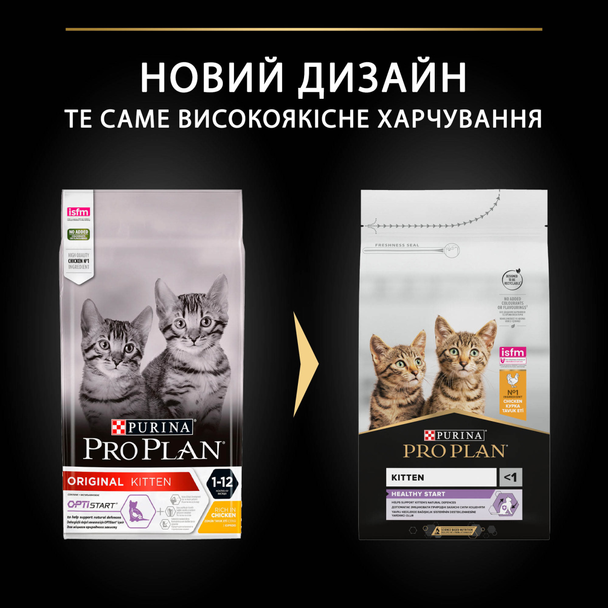 Сухой корм для котят в возрасте от 1 месяца с Курицей Purina Pro Plan Kitten Healthy Start Chicken