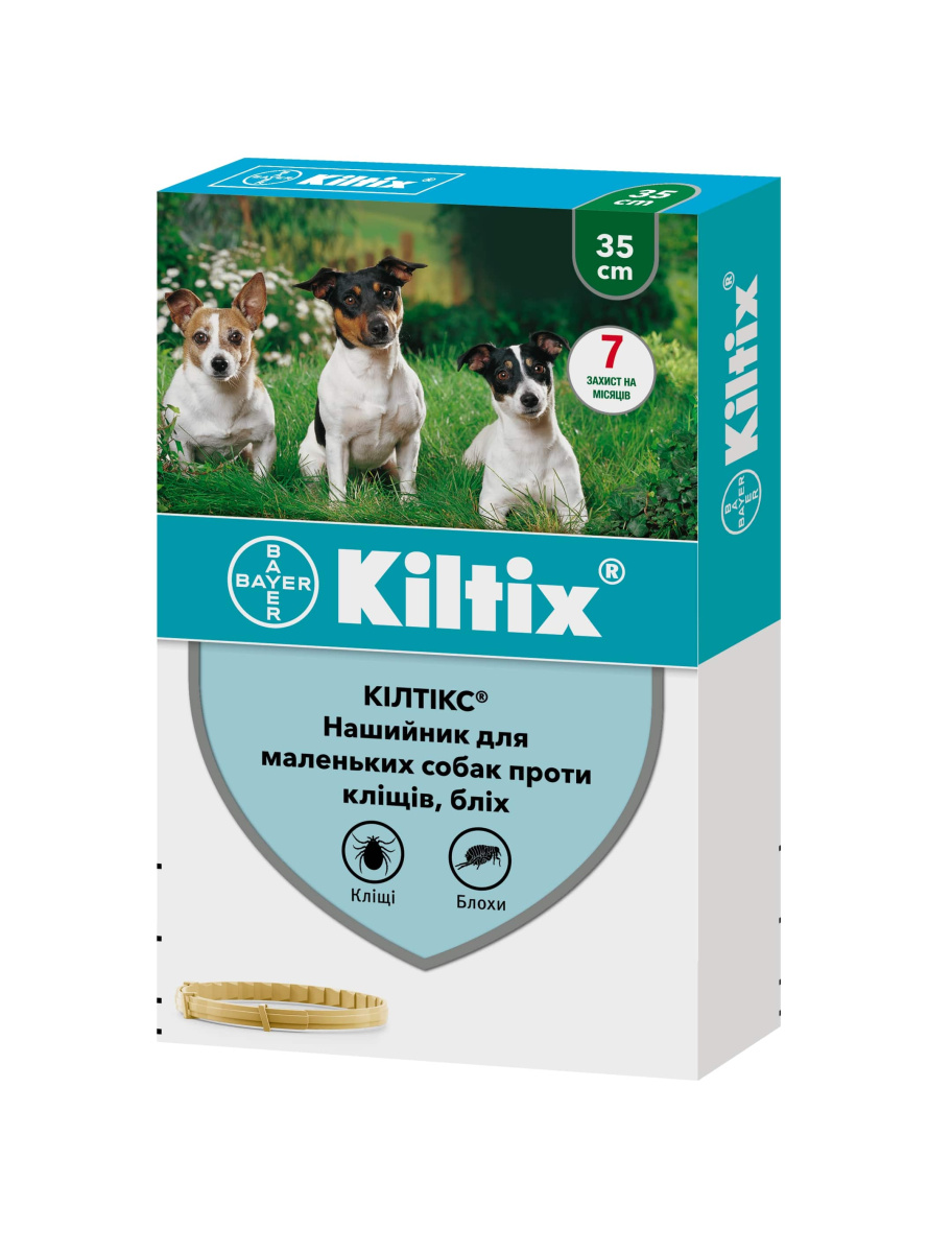 Протипаразитарний нашийник для собак від бліх та кліщів Кілтікс 35 см Bayer Kiltix Dogs