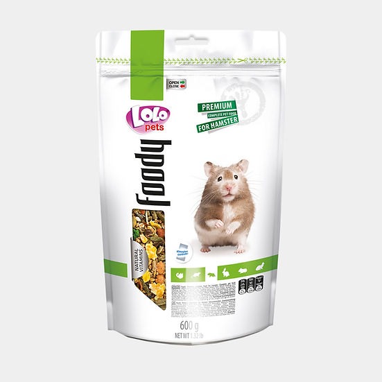 Полнорационный корм для хомяков с натуральными витаминами LoLo Pets Foody Hamster