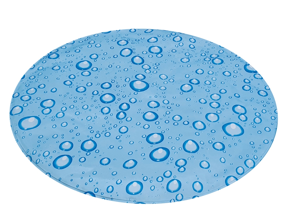 Охлаждающий круглый коврик для собак и котов Голубые капли Bubble Disc Cooling Mat Nobby