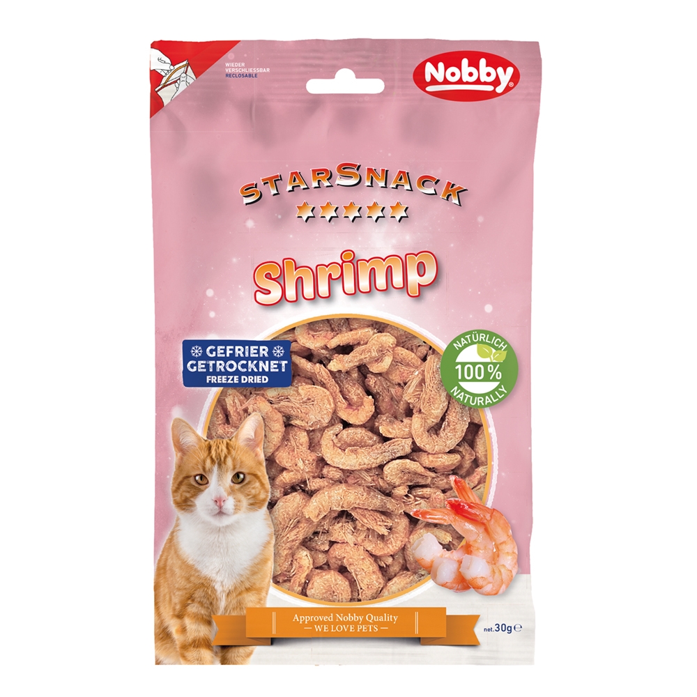 Натуральні ласощі для котів Сушені Креветки Nobby StarSnack Cat Natural Shrimp