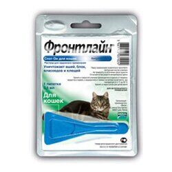 Монопипетка от блох, вшей и клещей для котов Фронтлайн Спот-он Boehringer Ingelheim Frontline Spot-on Cats