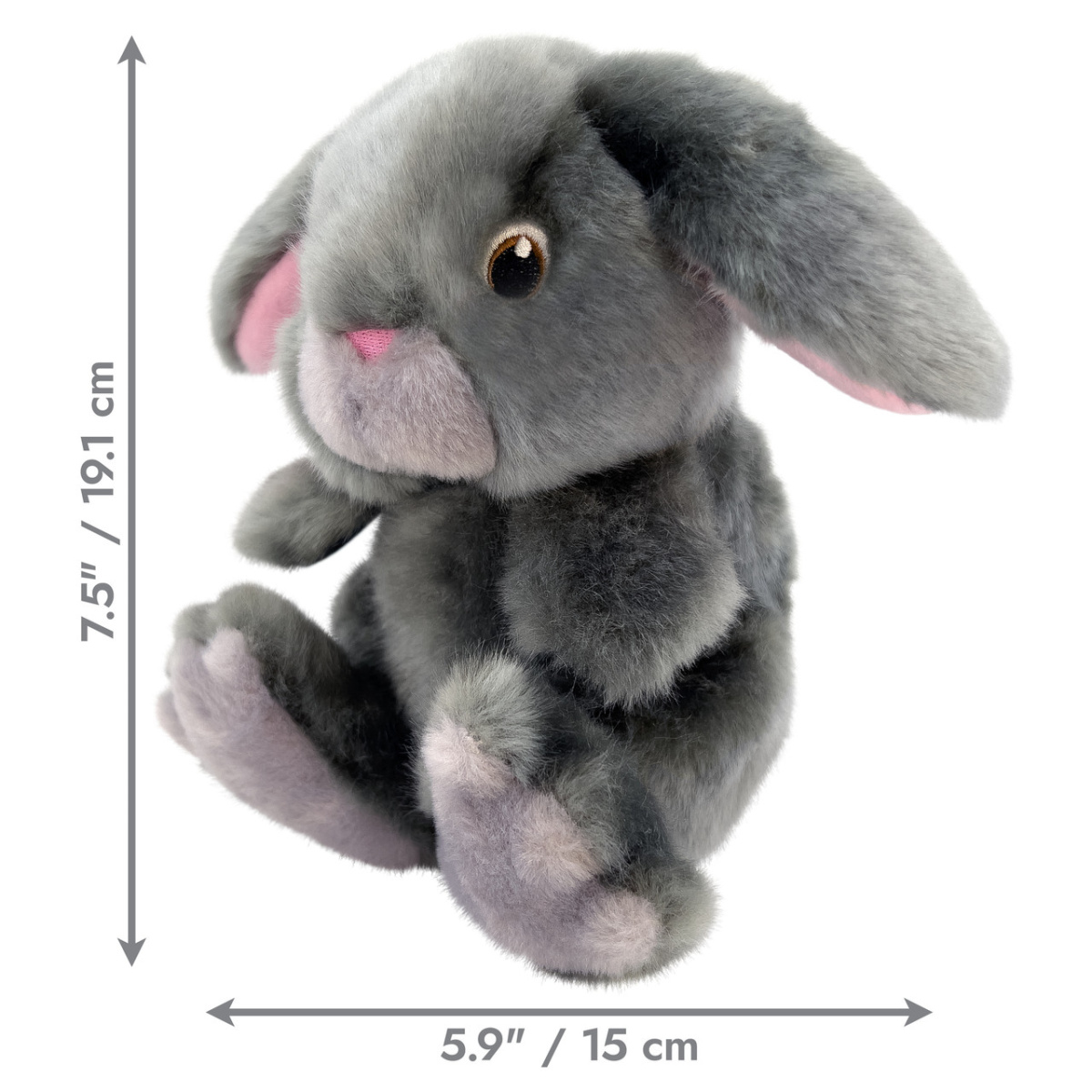 KONG Toughz Bunny М'яка іграшка для собак Плюшевий Зайчик з подвійною пищалкою