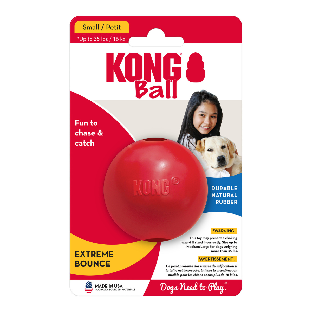 Іграшка для собак М'яч для ласощів KONG Ball W/Hole