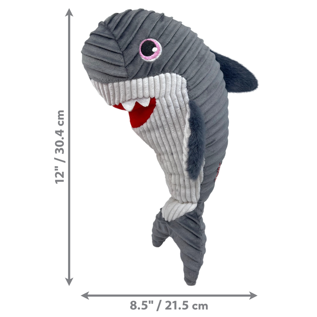 KONG CuteSeas Rufflez Shark М'яка іграшка для собак Акула з суперпищалкою
